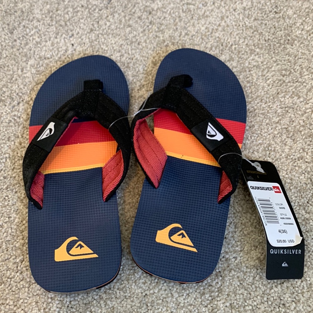 Quiksilver Boys Flip Flops Size 4